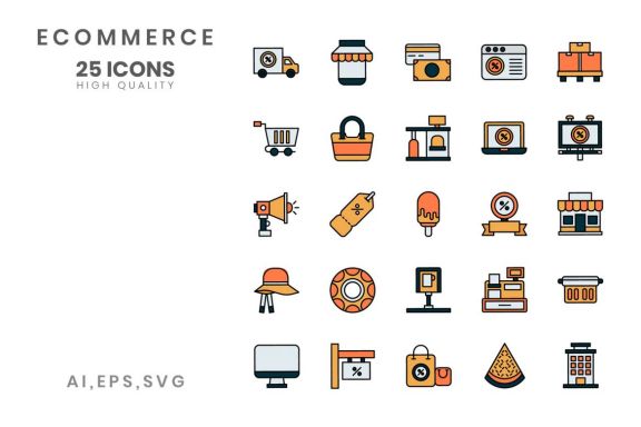 Icon Ecommerce Line Color