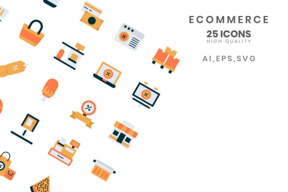 Icon Ecommerce Flat Color