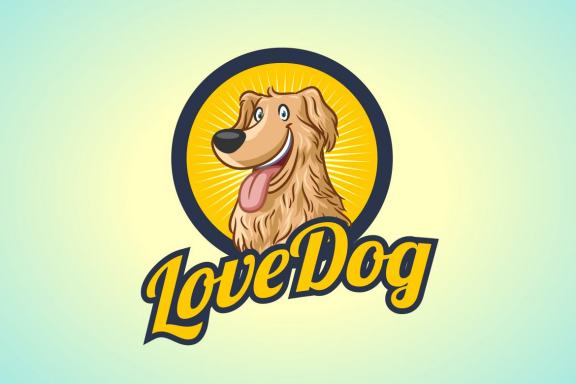 Dog Love Logo Vector Art, Icons, and Graphics for Free Download