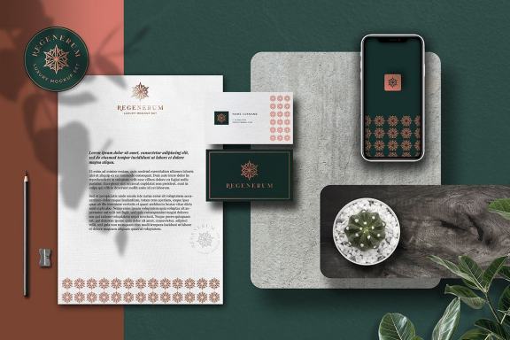 Regenerum Luxury Stationery Mockup Set