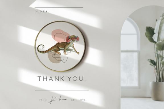 Vintage lizards - retro illustrations set