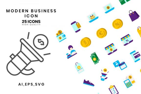 Modern Business Flat Color Icon
