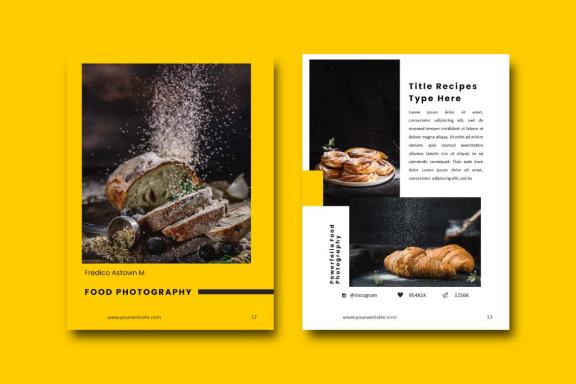 Graphic designer portfolio ebook powerpoint presentation template