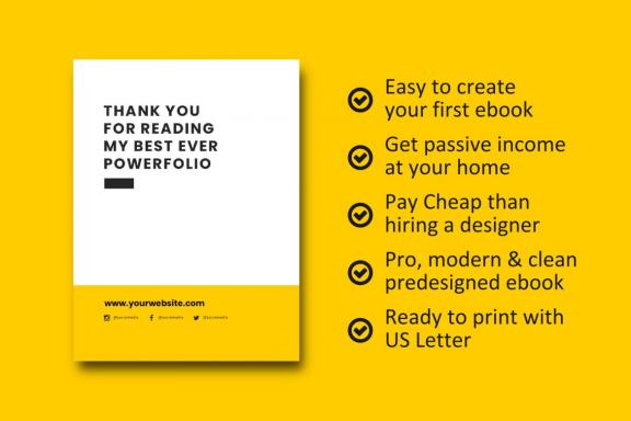 Graphic designer portfolio ebook powerpoint presentation template