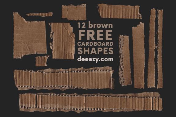 26 FREE Cardboard PNG Shapes
