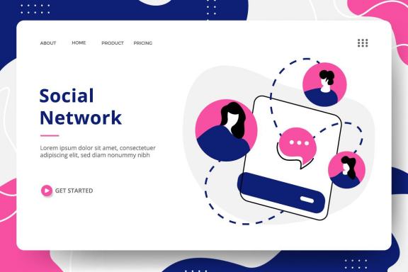 Social Media set Illustration