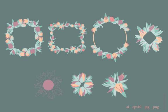 Succulent floral element & patterns