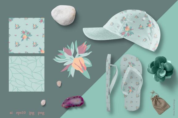 Succulent floral element & patterns