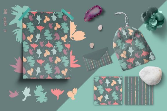 Succulent floral element & patterns