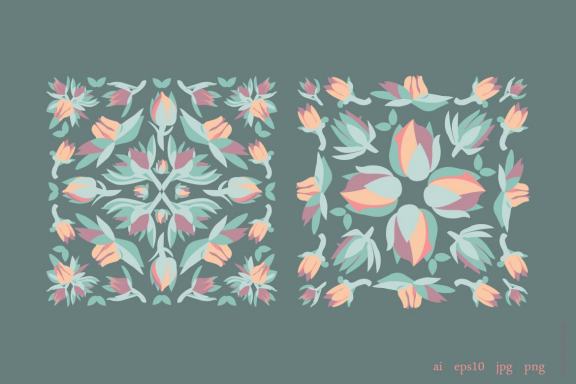 Succulent floral element & patterns
