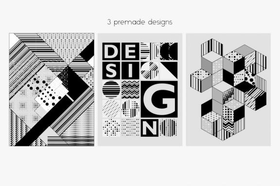 120+ dynamic geometric patterns