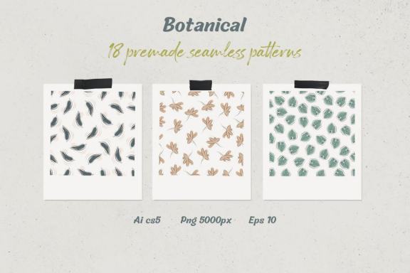 Botanical: 30 leaves illustration
