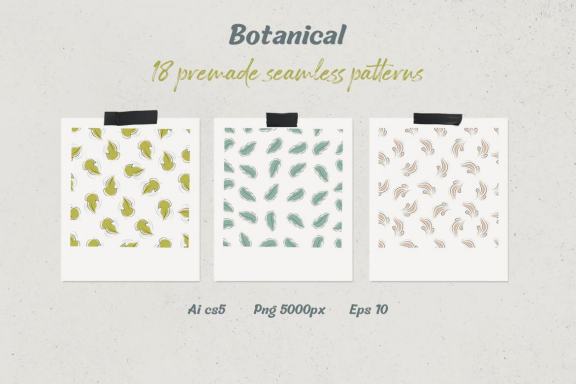 Botanical: 30 leaves illustration