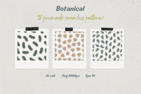 Botanical: 30 leaves illustration