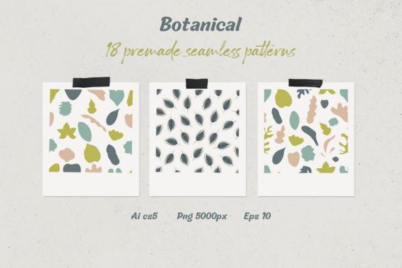 Botanical: 30 leaves illustration