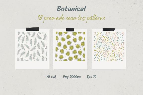 Botanical: 30 leaves illustration