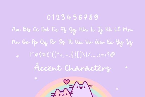 Bright Candy Cute Modern Calligraphy Font