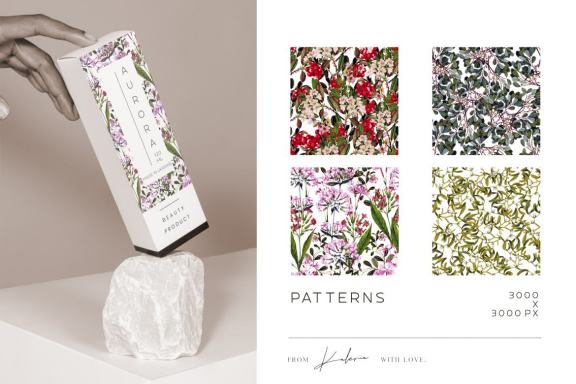 GREENHOUSE - vintage botanical set - 44 PNG