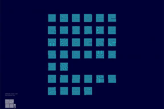aMAZE font
