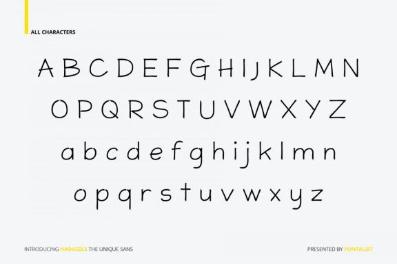 Hadazzle The Unique Sans