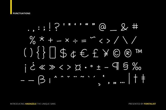 Hadazzle The Unique Sans