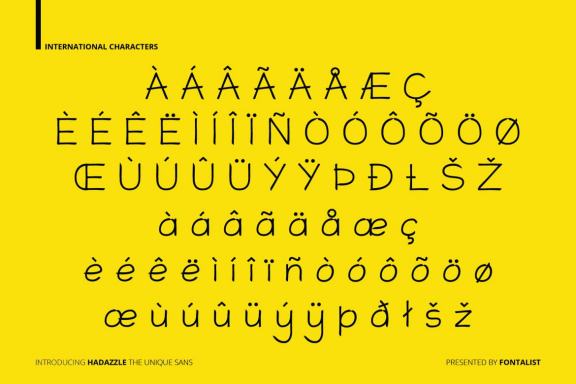 Hadazzle The Unique Sans