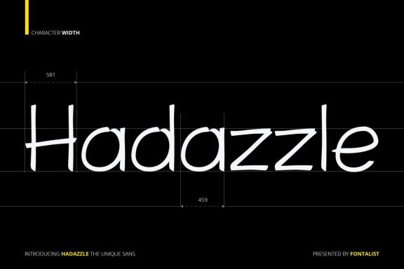 Hadazzle The Unique Sans