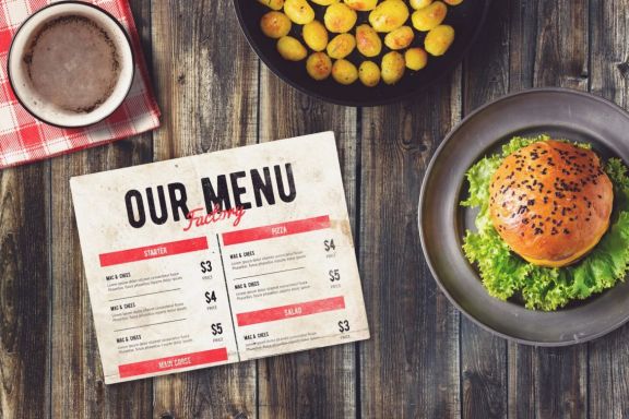 Burger Bar Menu Mock-up #1