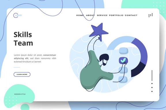 Team Work set Illustration