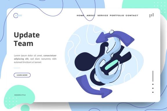 Team Work set Illustration