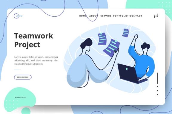 Team Work set Illustration