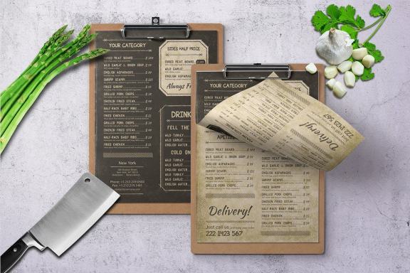Single Page Vintage Menu Bundle