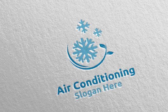 Green Snow Air Conditioning and Heating Services Logo Design 32