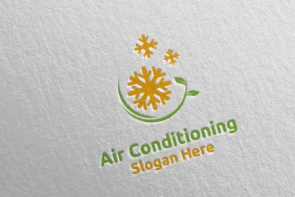 Green Snow Air Conditioning and Heating Services Logo Design 32