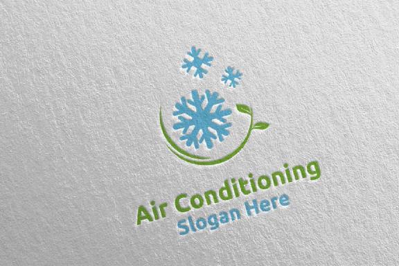 Green Snow Air Conditioning and Heating Services Logo Design 32