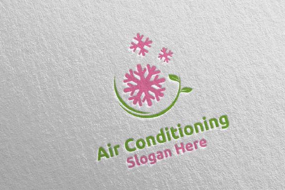 Green Snow Air Conditioning and Heating Services Logo Design 32