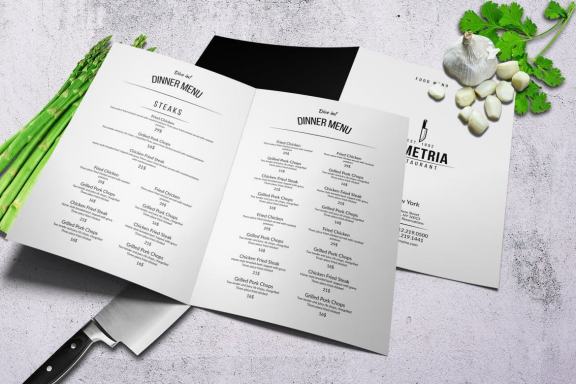 Symetria Simple Style A4 Menu