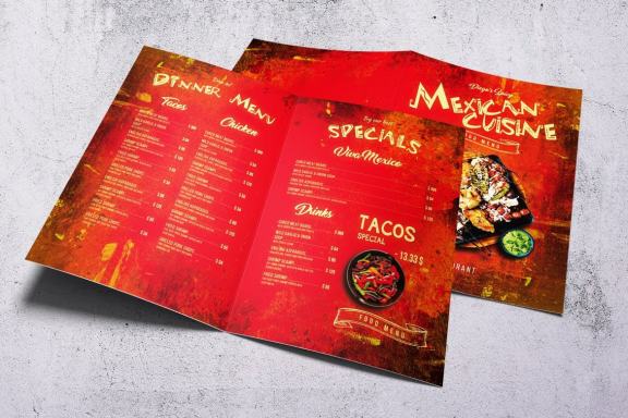 Mexican Cuisine Food Menu Bundle