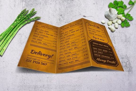 Vintage Trifold Menu Bundle