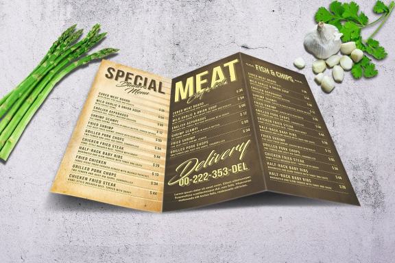 Vintage Trifold Menu Bundle