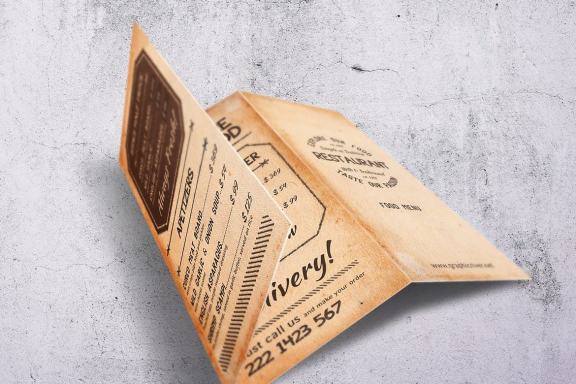 Old Style A4 Trifold Food Menu
