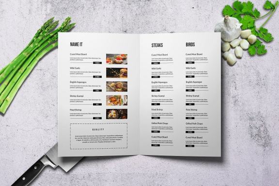 Lagard Plaza Bifold Menu A4 and US Letter
