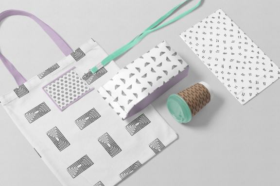 Hand drawn line pattern collection 2