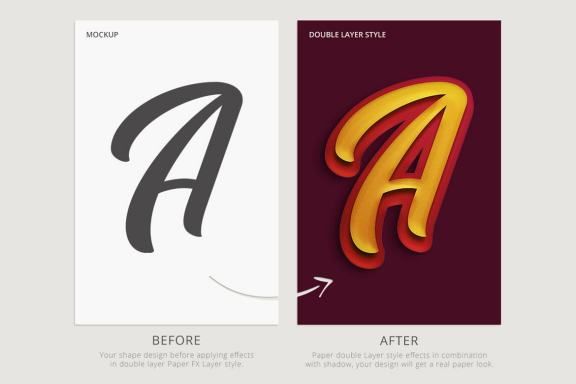 Double Paper Cut Effect & Lettering