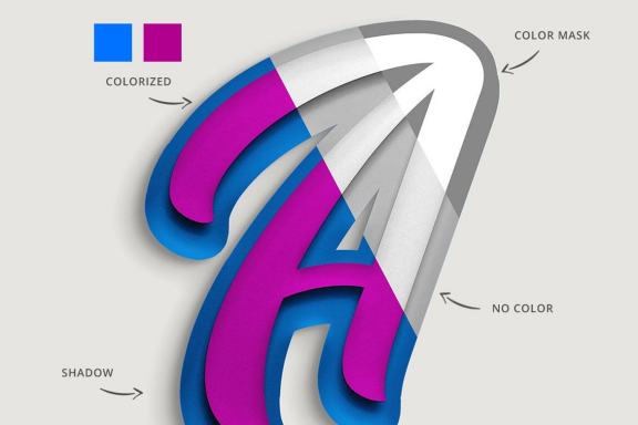 Double Paper Cut Effect & Lettering