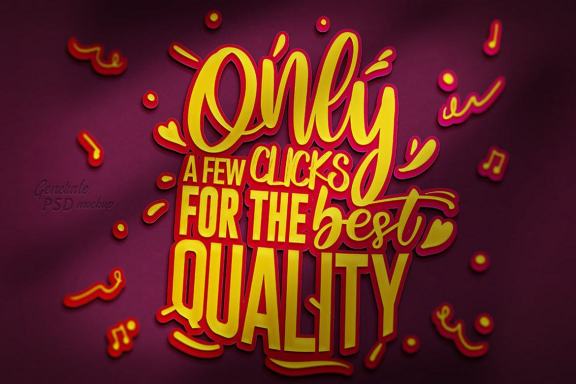Double Paper Cut Effect & Lettering