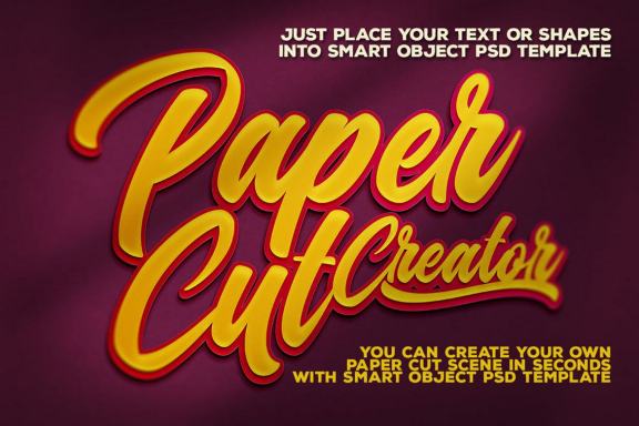 Double Paper Cut Effect & Lettering