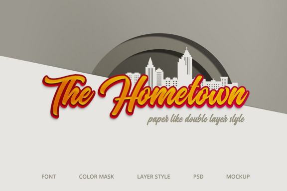 Double Paper Cut Effect & Lettering