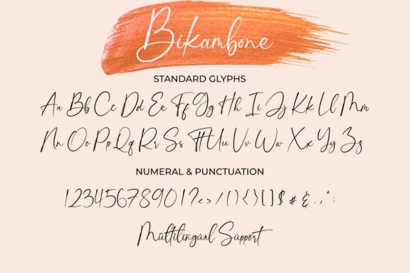 Bikambone - Signature Font