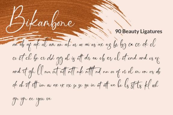 Bikambone - Signature Font